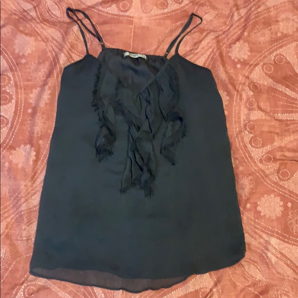 Elegant gray ruffle tank top💎